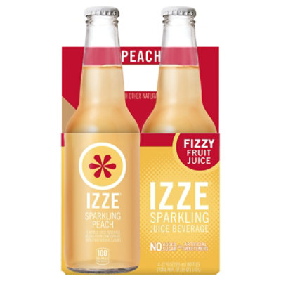 IZZE Beverage Sparkling Peach - 4-12 Fl. Oz. - Image 3