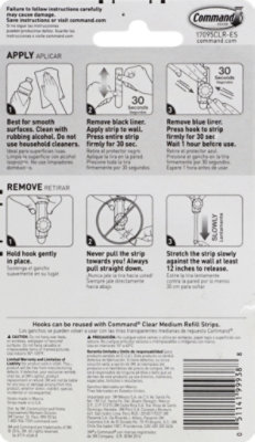 Command Hook 2 Clear Crystal Hooks With 3 Strips Medium - 1 Count - Image 3