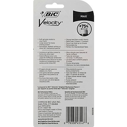 Bic Velocity Mechanical Pencil 0.9 mm - 2 Count - Image 4