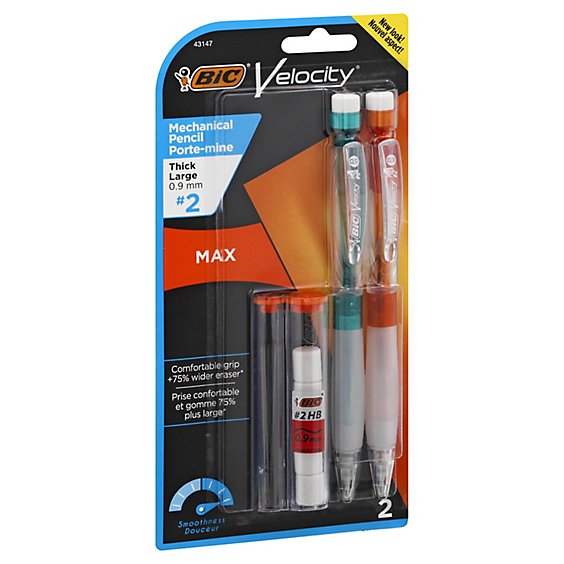 Bic Velocity Mechanical Pencil 0.9 mm - 2 Count