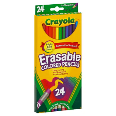 Crayola Colored Pencils Erasable - 24 Count