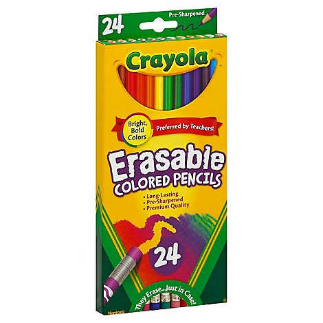 Crayola Colored Pencils Erasable - 24 Count