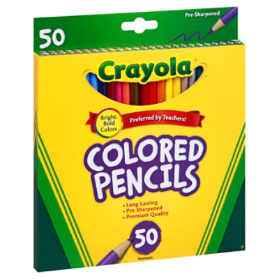 Crayola Colored Pencils, Pre-Sharpened - 50 pencils