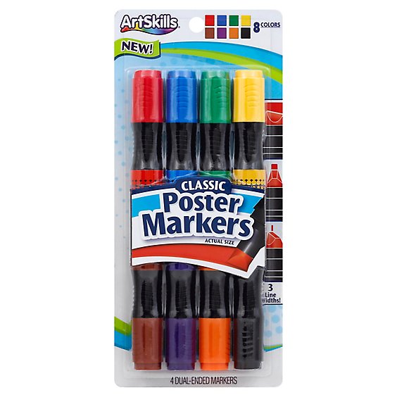 ArtSkills Classic Poster Markers Assorted - 4 count