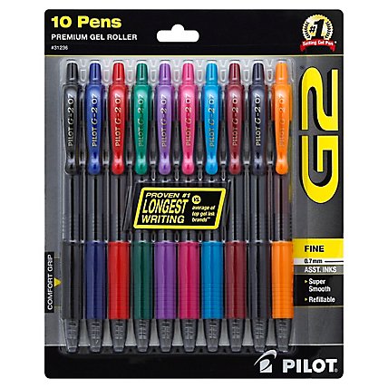 Pilot G2 Assorted Premium Gel Roller Pen - 10 Count - Image 1