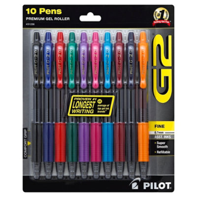 Pilot G2 Assorted Premium Gel Roller Pen - 10 Count - Image 1