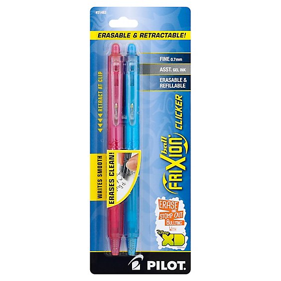Pilot Frixion Clicker Assorted Gel Ink - 2 Count
