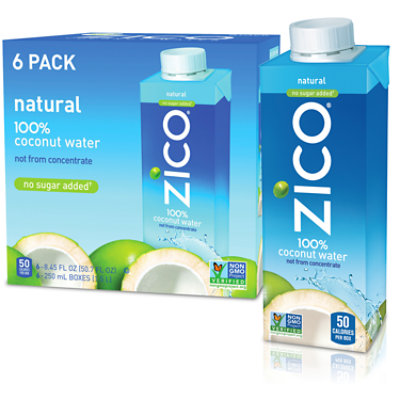 ZICO Coconut Water Natural No Sugar Added - 6-8.45 Fl. Oz. - vons