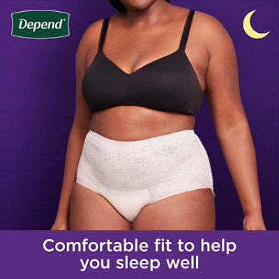 Depend Night Defense Adult Large Blush Absorbency Incontinence Underwear - 14 Count - Image 4