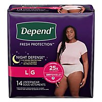Depend Night Defense Women's Overnight Adult Large Incontinence Underwear - 14 Count - Image 8