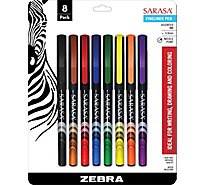 Zebra Sarasa Fineline Pen Assorted - 8 Count
