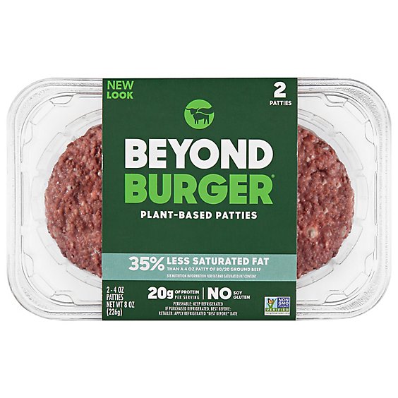 Beyond Meat Beyond Burger Plant Based Patties 2 Count - 8 Oz