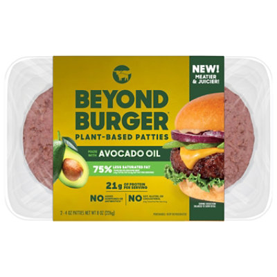 Beyond Meat Beyond Burger Plant Based Patties 2 Count 8 Oz Safeway