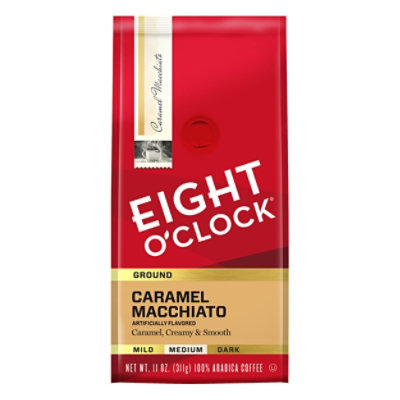 Eight O Clock Coffee Ground Medium Roast Caramel Macchiato - 11 Oz