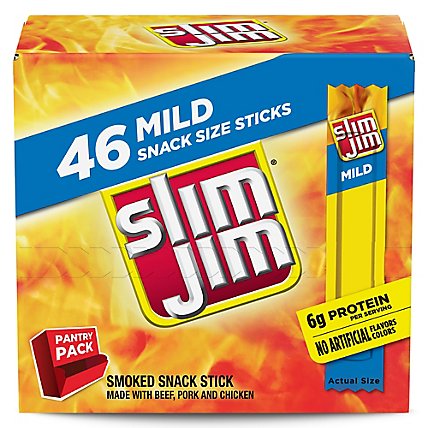 Slim Jim Snack Sized Mild Flavor Smoked Meat Stick - 46-0.28 Oz - Image 2