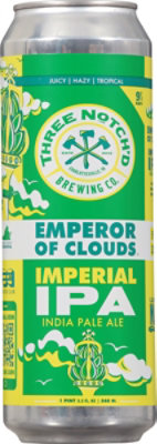 Three Notch'd Brewing Co. Emperor of Clouds Imperial IPA - 19.2 Fl. Oz. - Image 4