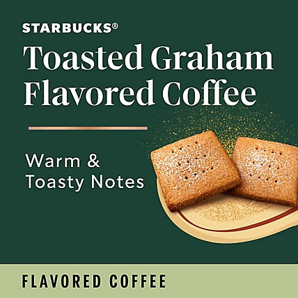 Starbucks 100% Arabica Naturally Flavored Toasted Graham K Cup Coffee Pods Box 10 Count - Each - Image 2