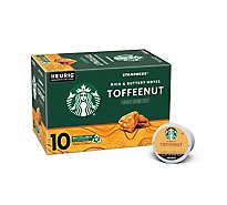 Starbucks Toffeenut Flavored No Artificial Flavors K Cup Coffee Pods Box 10 Count - Each