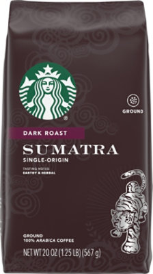 Starbucks Sumatra 100% Arabica Dark Roast Ground Coffee Bag - 20 Oz - Image 2