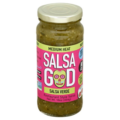 Salsa God Restaurant Style Salsa Verde Medium Jar - 16 Oz