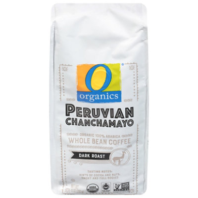 O Organics Coffee Organic Arabica Whole Beans Dark Roast Peruvian Chanchamayo - 10 Oz - Image 1