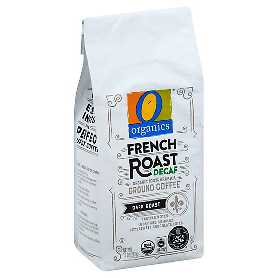 O Organics Coffee Ground Dark Roast French Roast Decaf - 10 Oz
