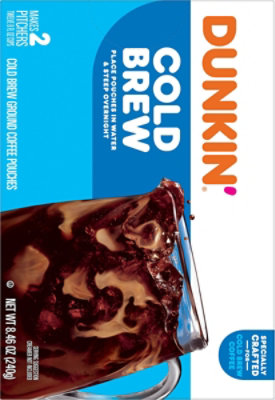 Dunkin Donuts Coffee Ground Cold Brew Coffee Packs Rich & Smooth - 8.46 Oz - Image 4