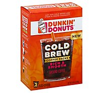 Dunkin Donuts Coffee Ground Cold Brew Coffee Packs Rich & Smooth - 8.46 Oz