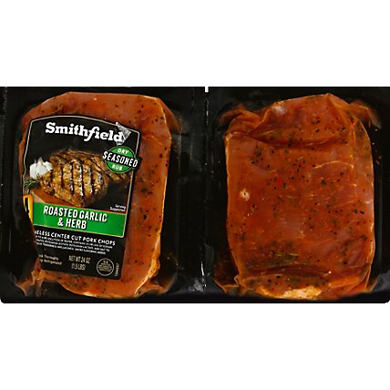 Smithfield Pork Chop Center Cut Roasted Garilc & Herb - 6 Oz - Image 2