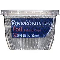 Reynolds Kitchen Baking Cups Foil 2 1/2 Inches - 32 Count - Image 2