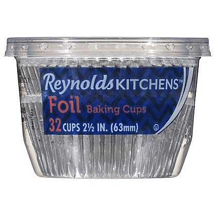 Reynolds Kitchen Baking Cups Foil 2 1/2 Inches - 32 Count - Image 1