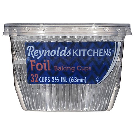 Reynolds Kitchen Baking Cups Foil 2 1/2 Inches - 32 Count