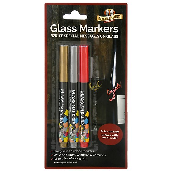 Parker P&B Wine Glass Markers - 3 Count - Star Market