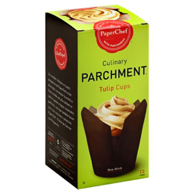 PaperChef Parchment Culinary Cups Non-Stick Tulips - 12 Count