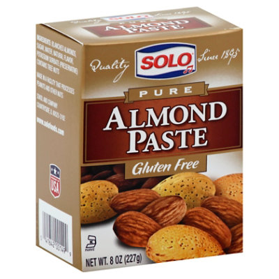 SOLO Almond Paste Pure - 8 Oz - Image 1