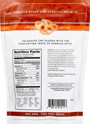 Creative Snacks Yogurt Pretzels Pumpkin Spice - 9 Oz - Image 3
