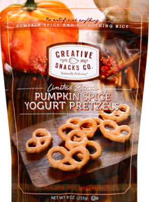 creative snacks pumpkin spice yogurt pretzels