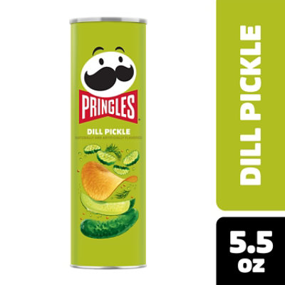 Pringles Potato Crisps Chips Lunch Snacks Dill Pickle - 5.5 Oz - Image 1