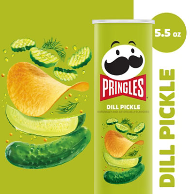 Pringles Potato Crisps Chips Lunch Snacks Dill Pickle - 5.5 Oz - Image 3