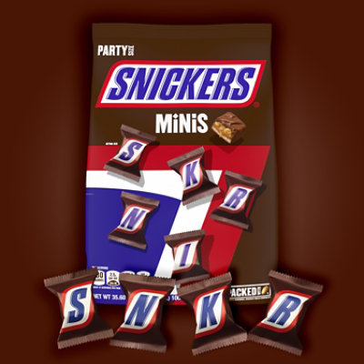 Snickers Minis Size Milk Chocolate Candy Bar Bulk Assortment Bag - 35.6 Oz - Image 3