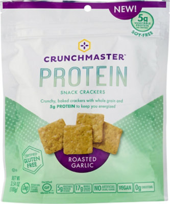 Crunchmasters Protein Snack Crckr Rst Garlic - 3.54 Oz