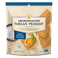 Crunchmaster Crackers Tuscan Peasant Simply Olive Oil & Sea Salt Pouch - 3.54 Oz - Image 1