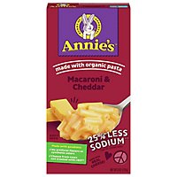 Annies Homegrown Macaroni & Cheese 25% Less Sodium Classic Mild Cheddar Box - 6 Oz - Image 1