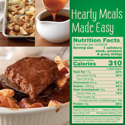 Marie Callender's Salisbury Steak With Roasted Potatoes Frozen Dinner - 25.25 Oz - Image 4