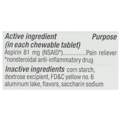 Major Asprin 81 Mg Chewable Tablet - 36 Count - Image 3