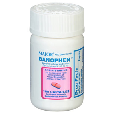 Major Banophen 50 Mg Capsule - 100 Count - Image 3