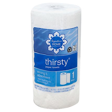 Signature SELECT Paper Towels Thirsty Strong & Absorbent Vari-A-Size Roll 2 Ply Sheets - Each - Image 1