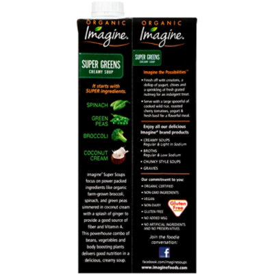 Imagine Organic Soup Creamy Super Greens - 32 Fl. Oz. - Image 5