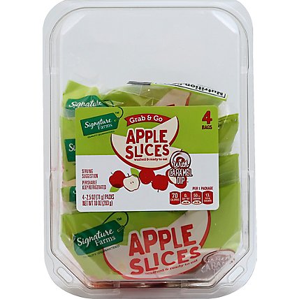 Signature Farms Apple Slices W/Caramel Dip Multipack - 4-2.5 Oz - Image 2
