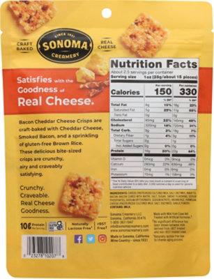 Sonoma Creamery Bacon Cheddar Crisps - 2.25 Oz - Image 6